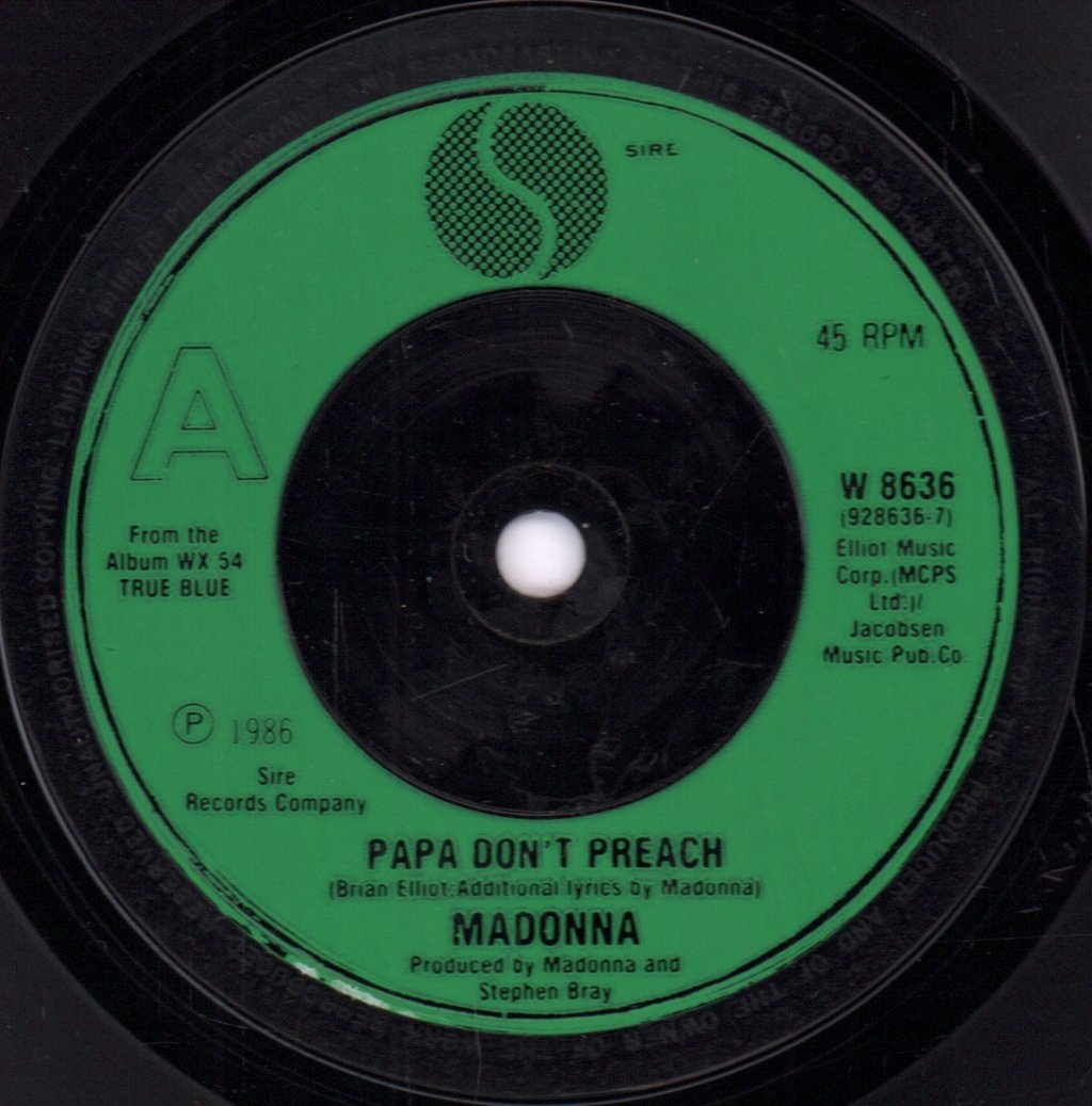 Madonna - Papa Don't Preach - 7 Inch