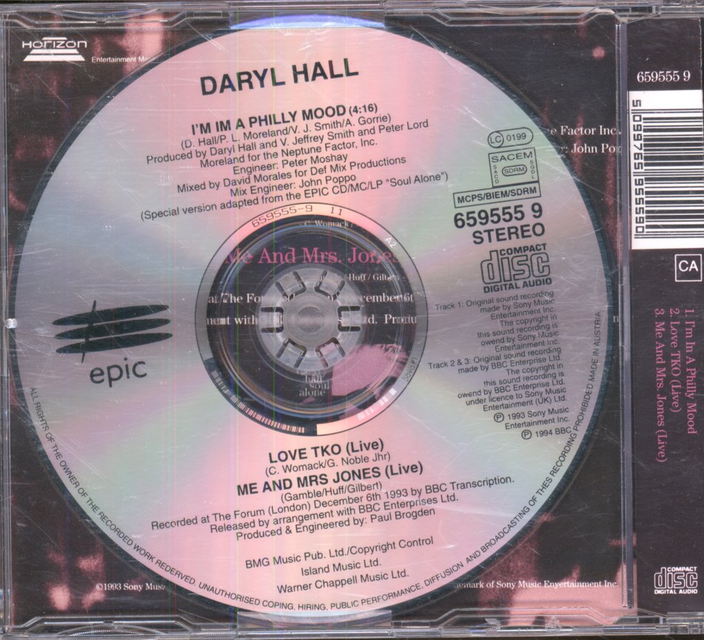 Daryl Hall - I'm In A Philly Mood - Cd