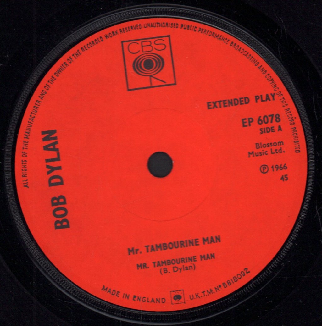 Bob Dylan - Mr. Tambourine Man - 7 Inch