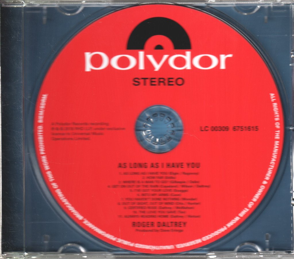 Roger Daltrey - As Long As I Have You - Cd