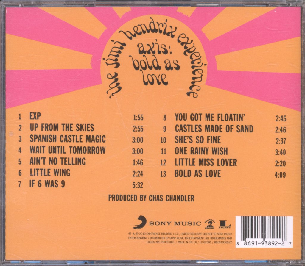 Jimi Hendrix Experience - Axis: Bold As Love - Cd