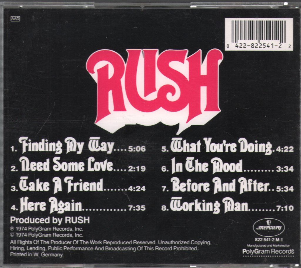 Rush - Rush - Cd