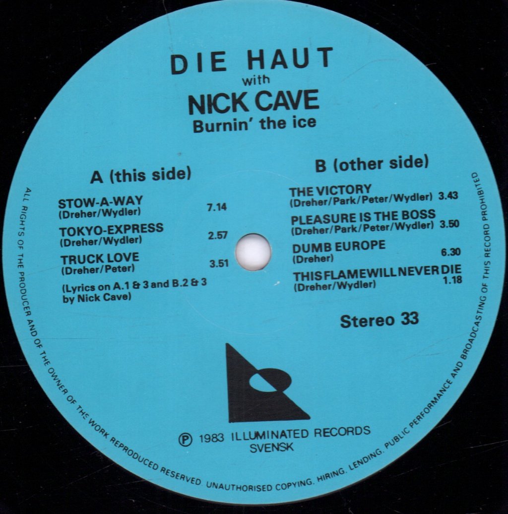 Die Haut With Nick Cave - Burning The Ice - Lp