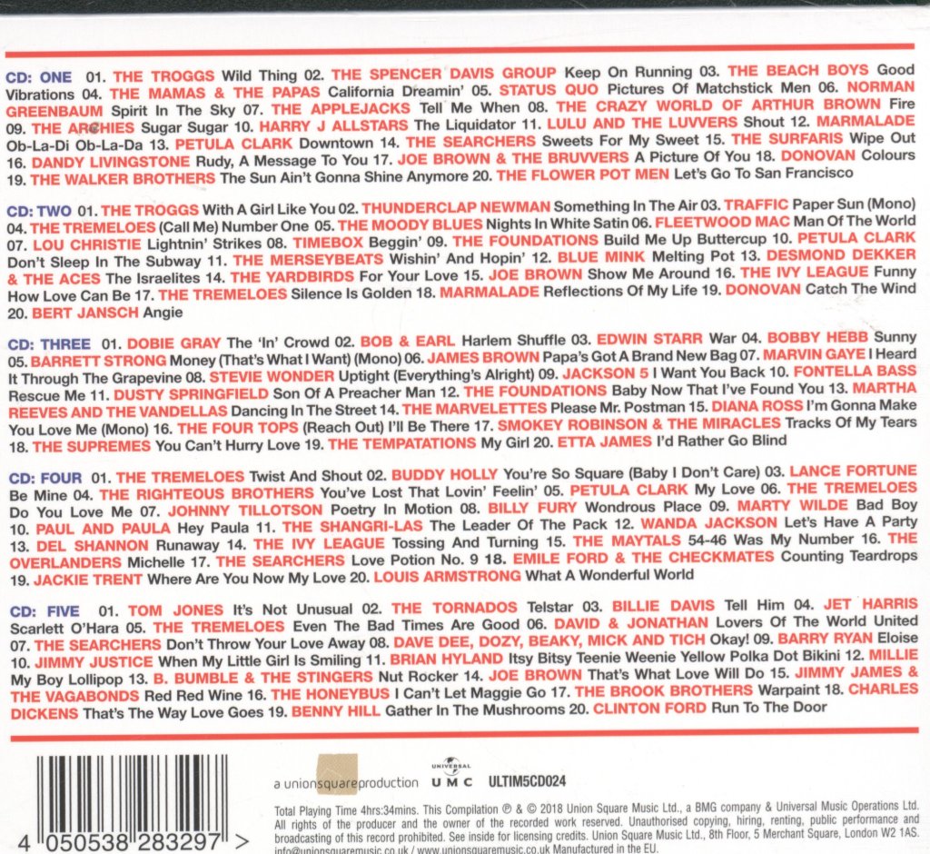 Various Artists - 60s Jukebox - The Ultimate Collection - Cd Set