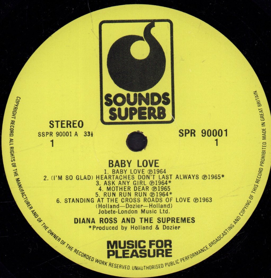 Diana Ross And The Supremes - Baby Love - Lp