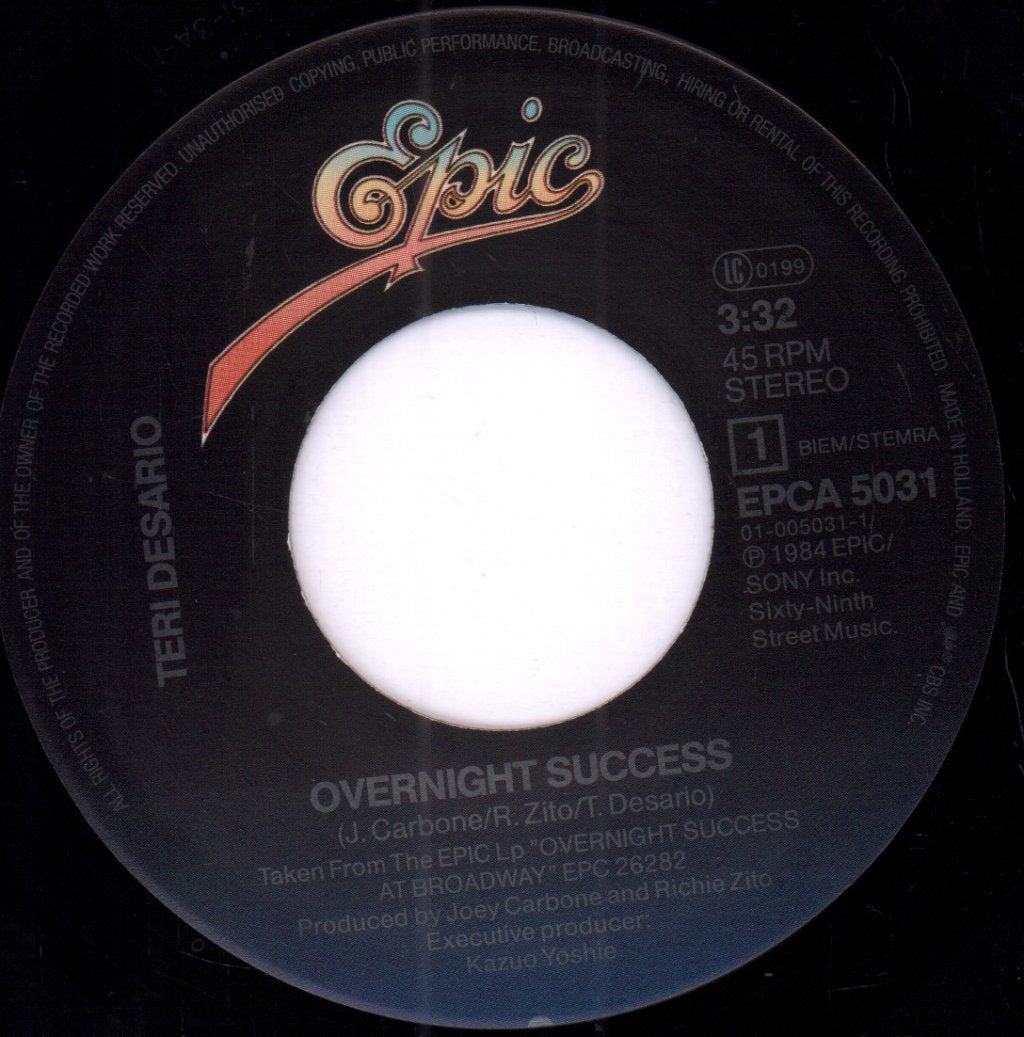 Teri Desario - Overnight Success - 7 Inch