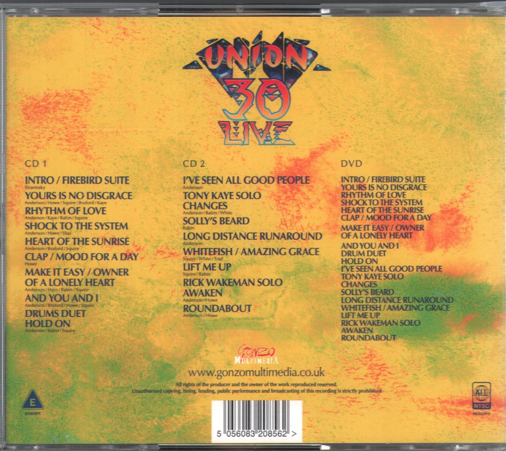 Yes - Union 30 Live: Nassau Coliseum New York April 20th 1991 - Cd Set