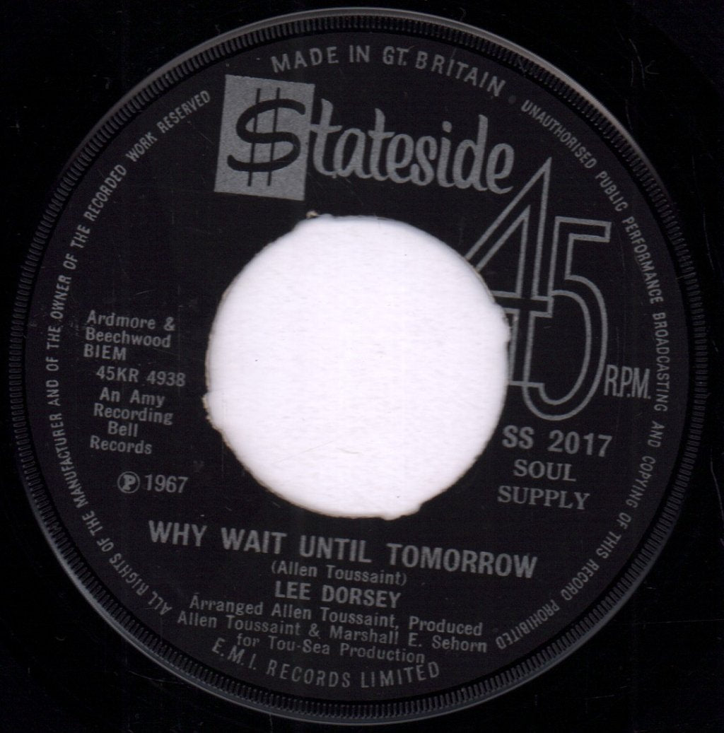 Lee Dorsey - My Old Car - 7 Inch