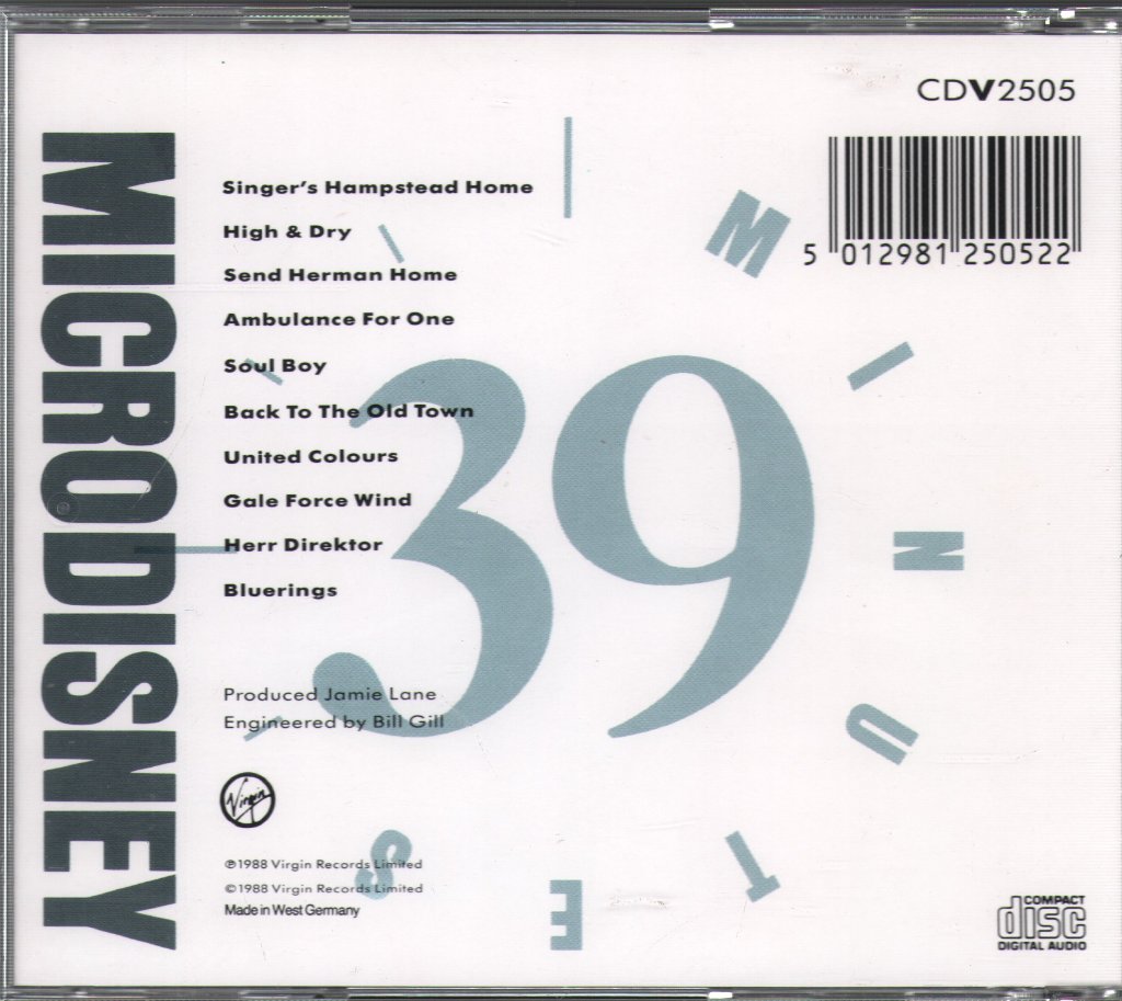 Microdisney - 39 Minutes - Cd