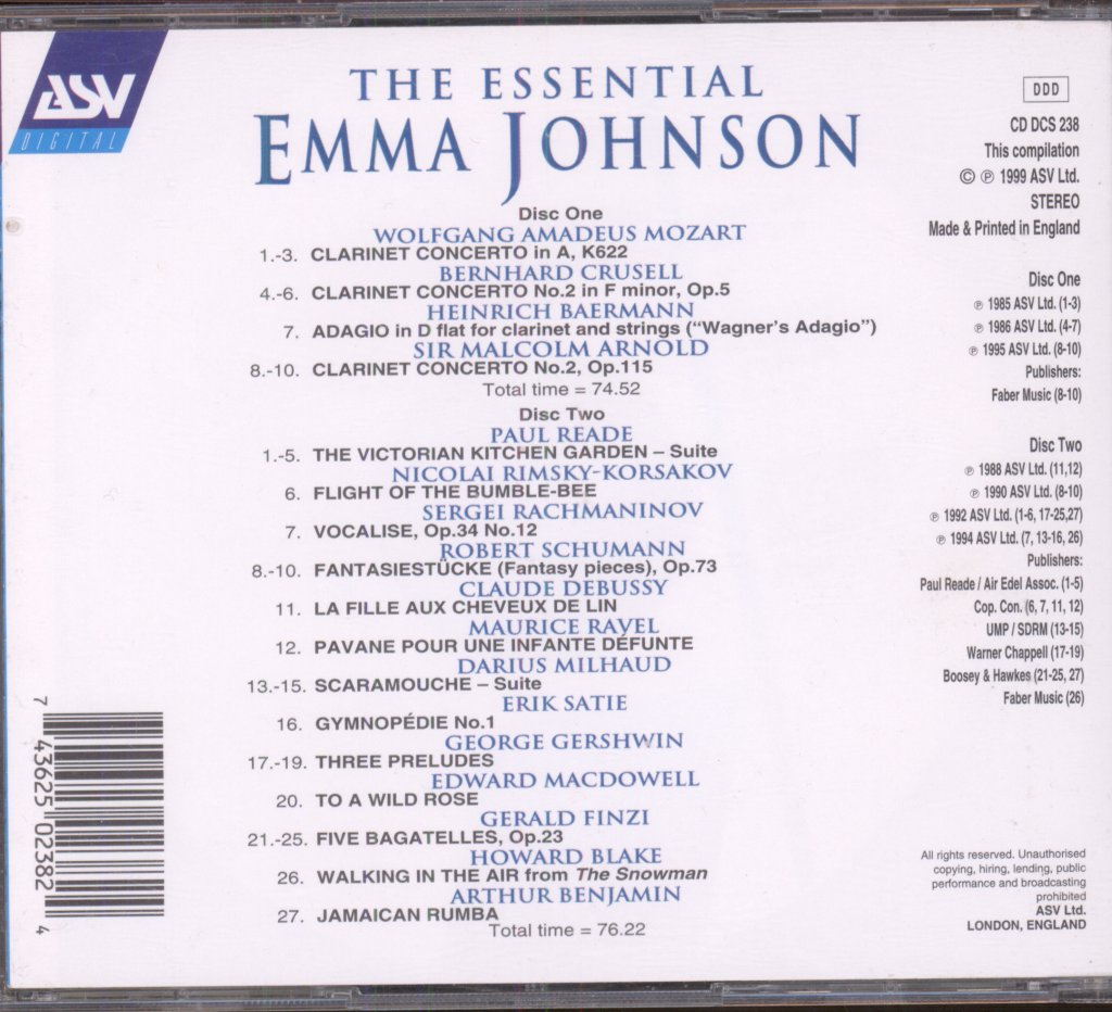 Emma Johnson - Essential - Double Cd