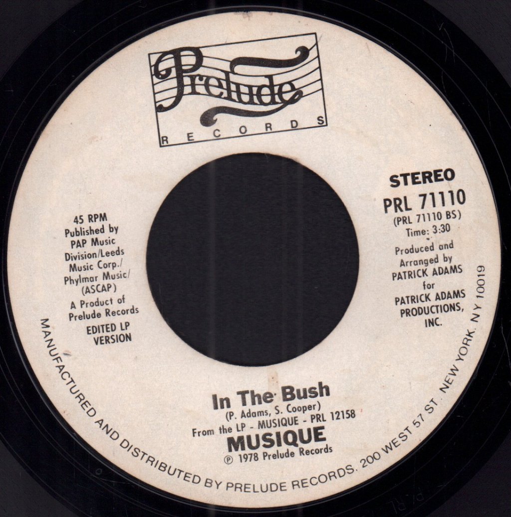 Musique - In The Bush - 7 Inch