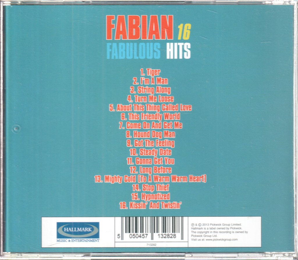 Fabian - 16 Fabulous Hits - Cd