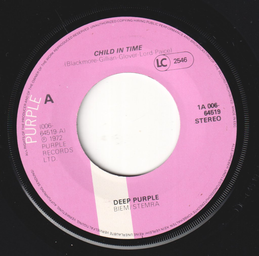 Deep Purple - Child In Time - 7 Inch
