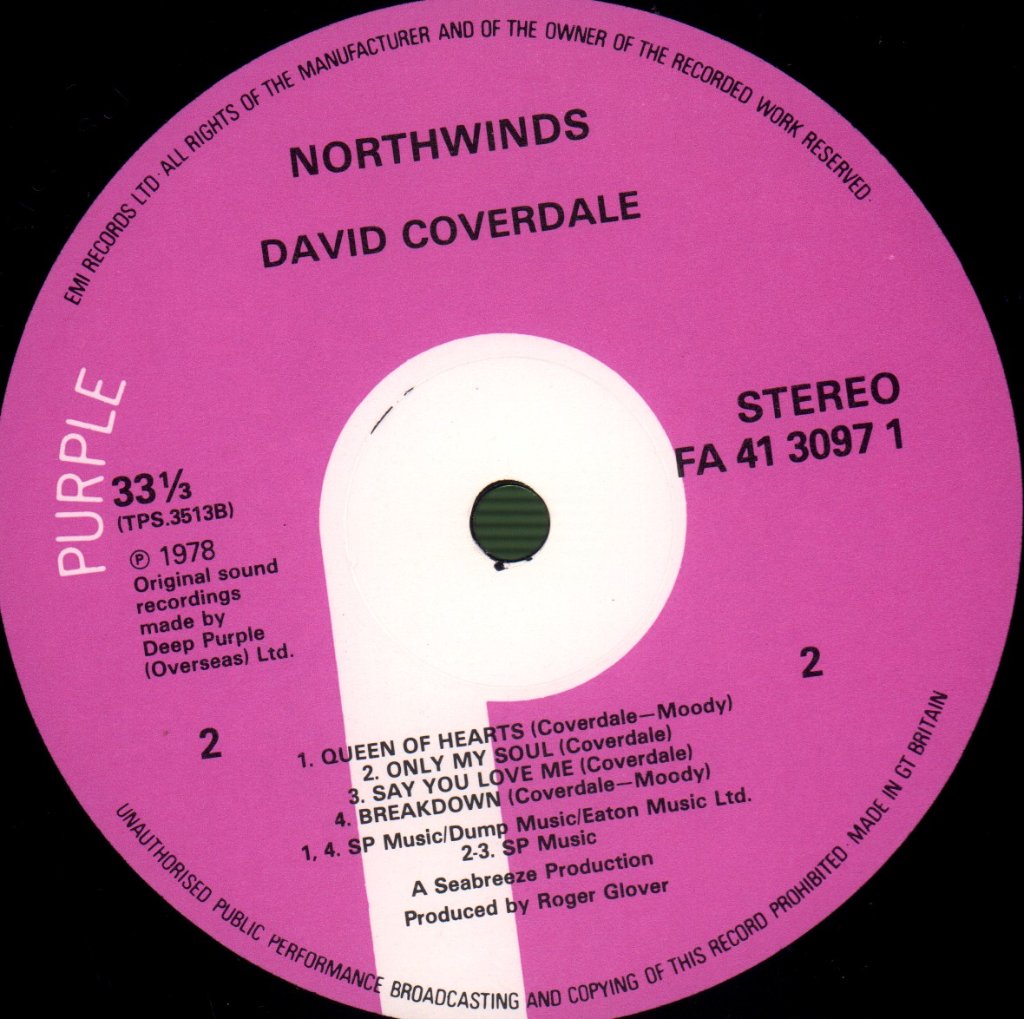 David Coverdale - Northwinds - Lp