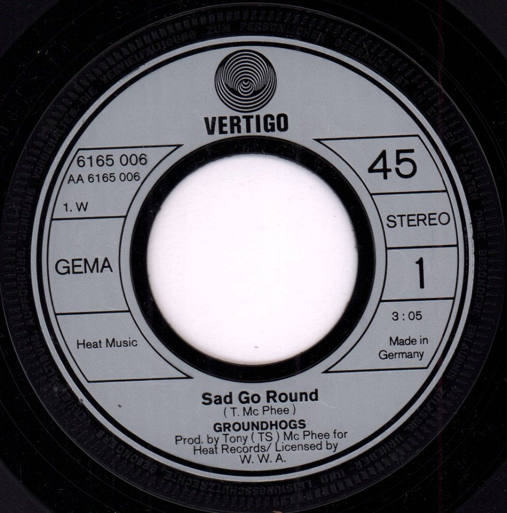 Groundhogs - Sad Go Round - 7 Inch