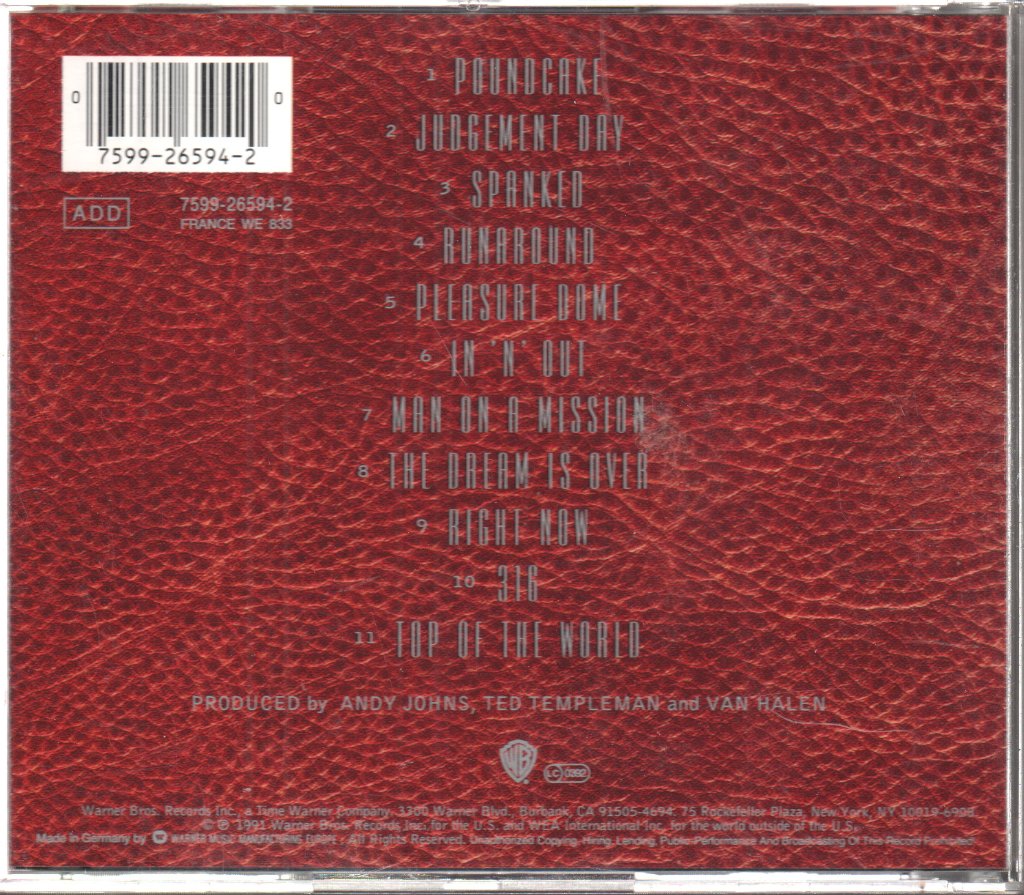 Van Halen - For Unlawful Carnal Knowledge - Cd