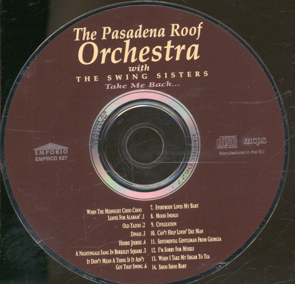 Pasadena Roof Orchestra With The Swing Sisters - Take Me Back - Cd