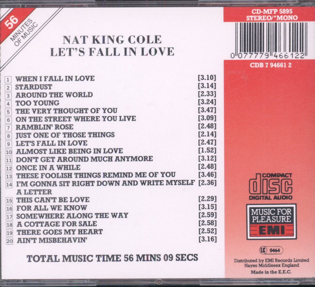 Nat King Cole - Let's Fall In Love - Cd