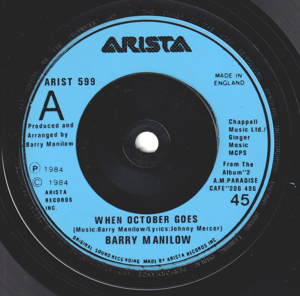 Barry Manilow - When October Goes - 7 Inch