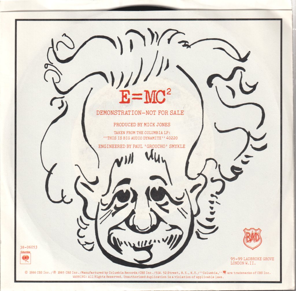 Big Audio Dynamite - E = MC² - 7 Inch
