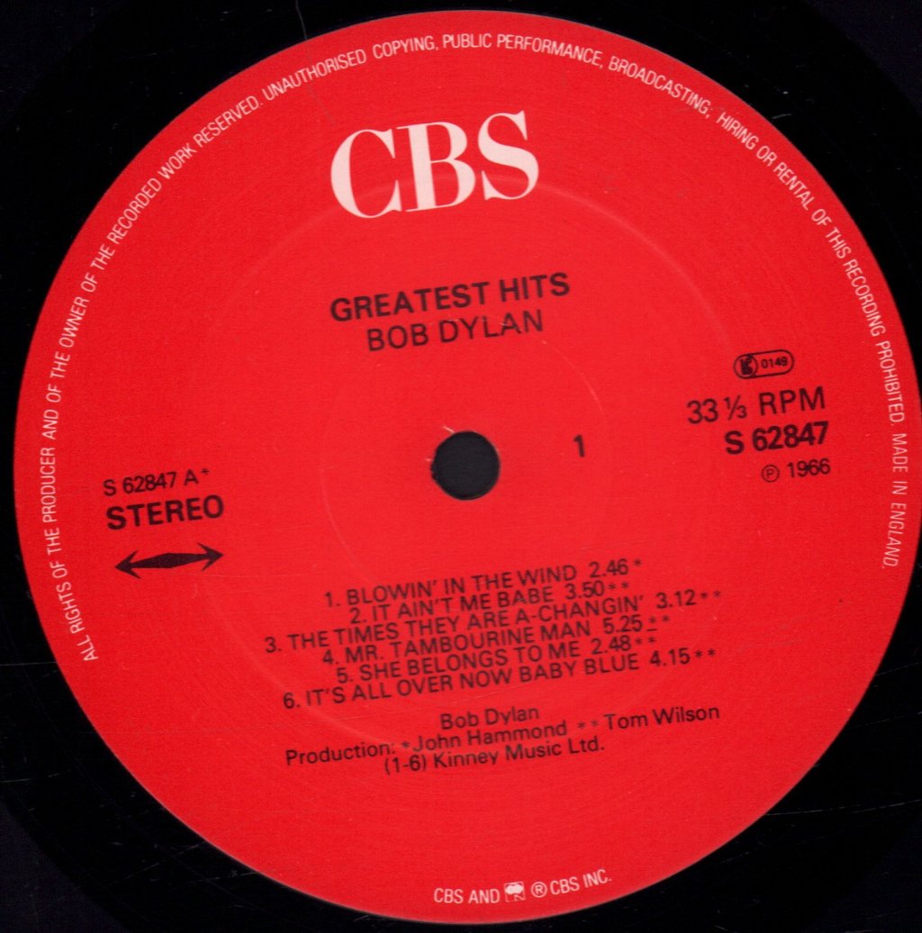 Bob Dylan - Greatest Hits - Lp