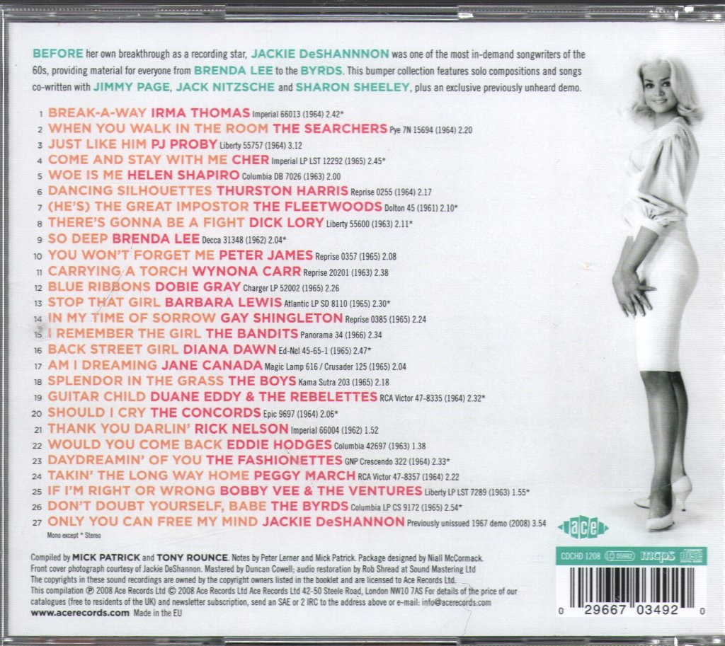 Various Artists - Break-A-Way (The Songs Of Jackie DeShannon 1961-1967) - Cd