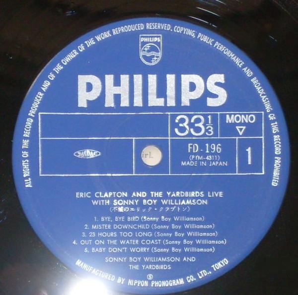 Eric Clapton And The Yardbirds With Sonny Boy Williamson - Live - Lp