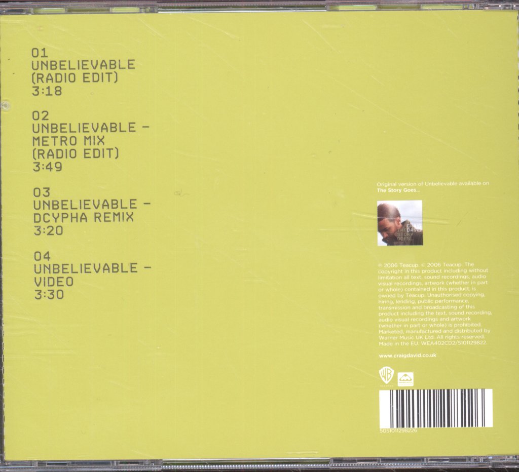Craig David - Unbelievable - Cd