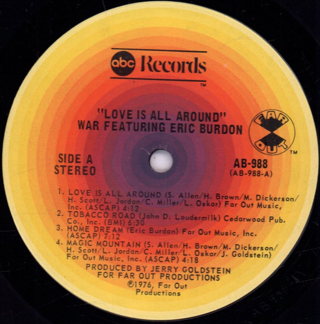 War Featuring Eric Burdon - Love Is All Around - Lp