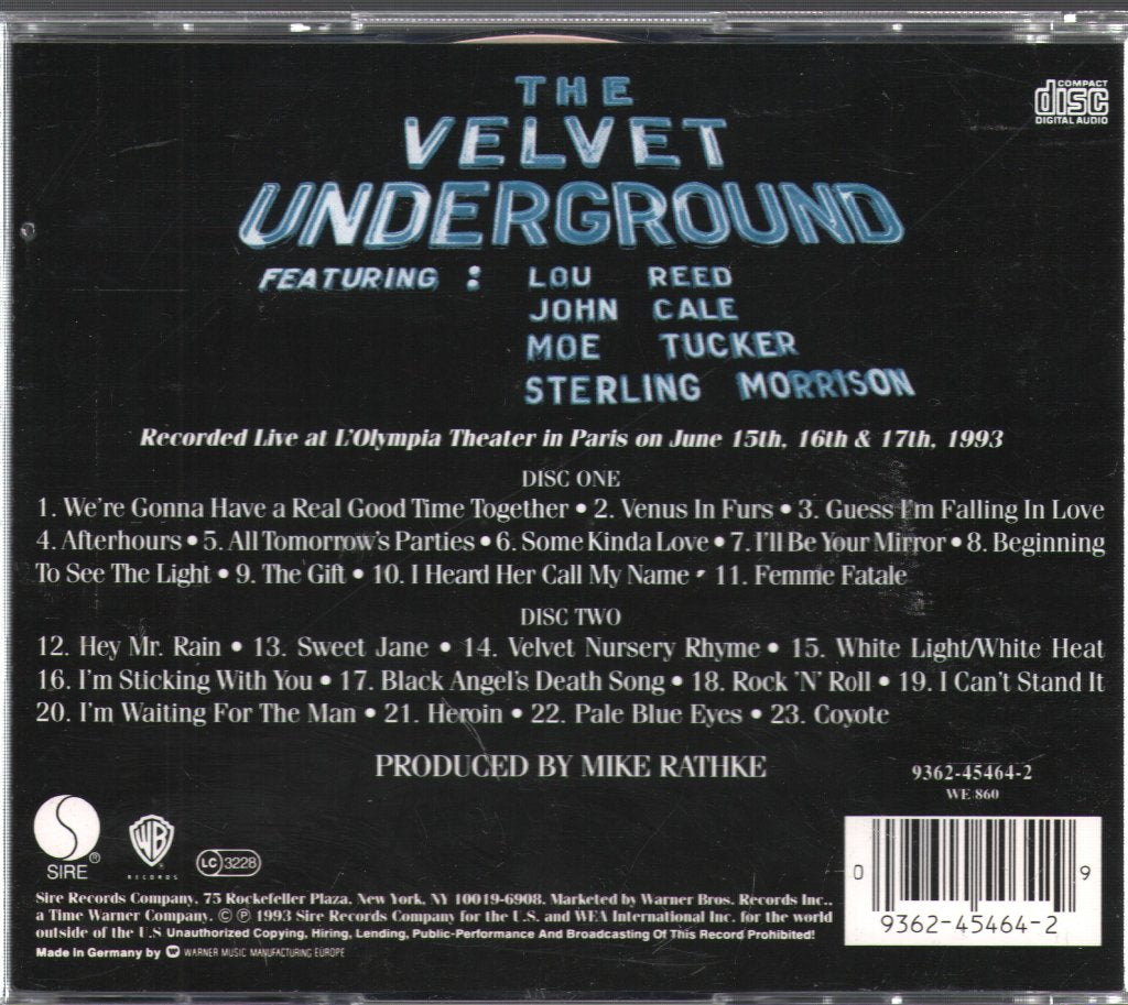 Velvet Underground - Live MCMXCIII - Double Cd