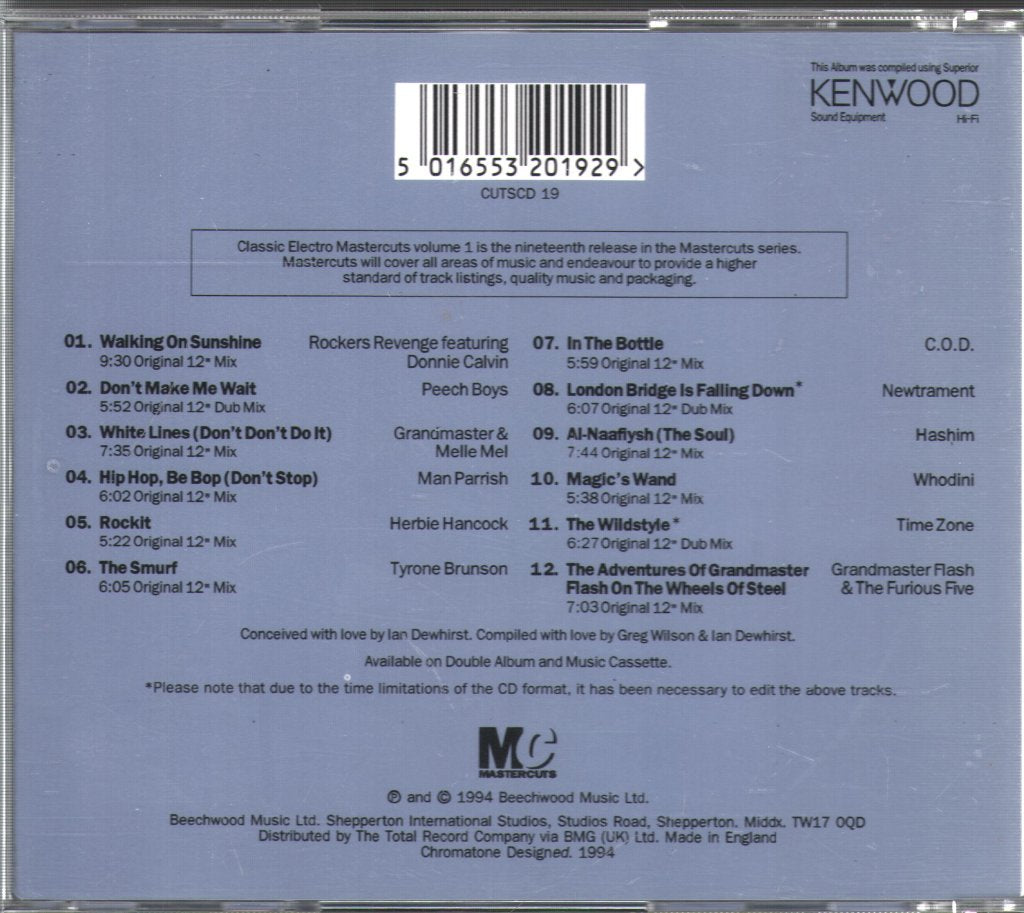 Various Artists - Classic Electro Mastercuts Volume 1 - Cd