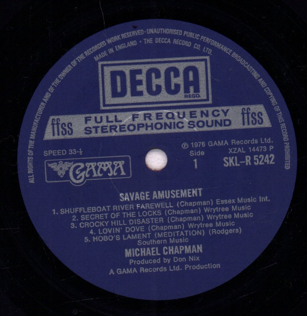 Michael Chapman - Savage Amusement - Lp