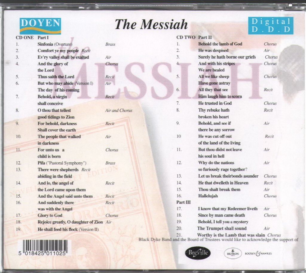 Georg Friedrich Händel - Messiah - Double Cd