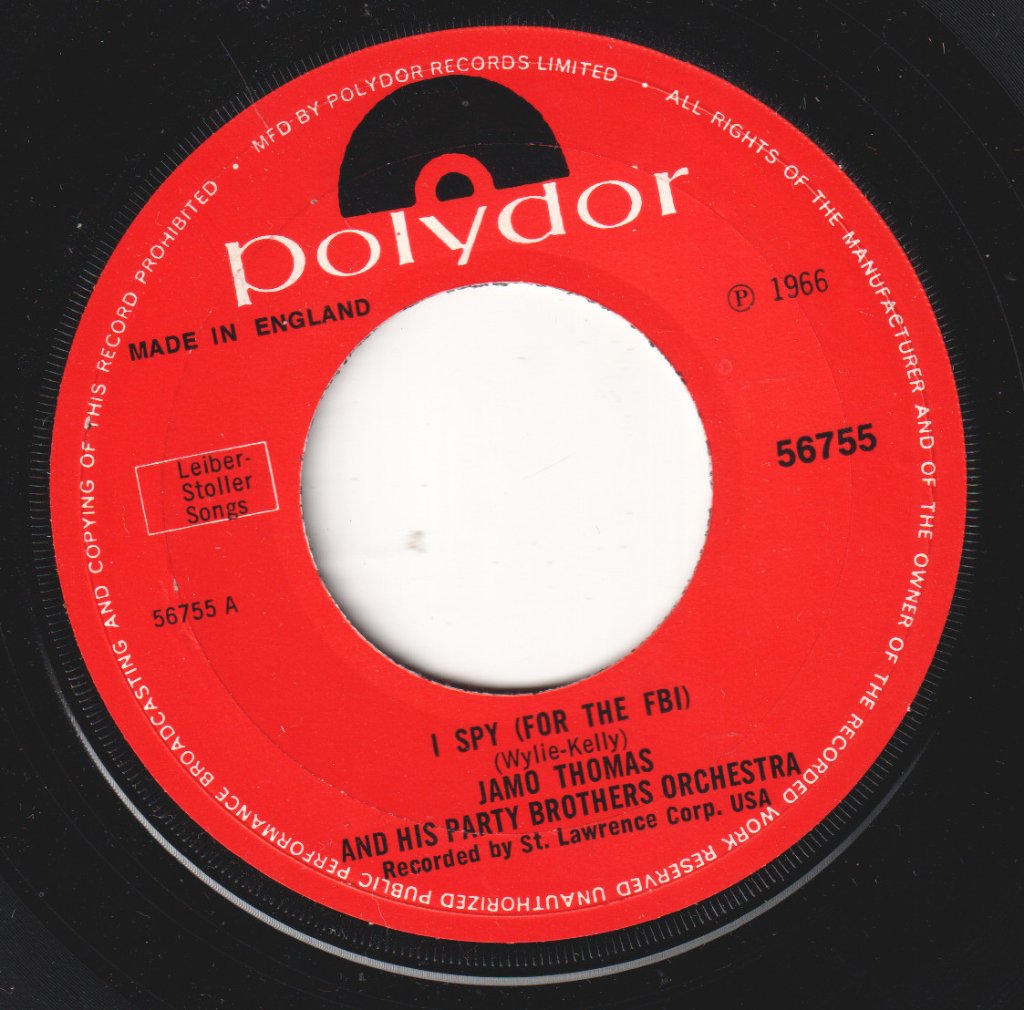 Jamo Thomas And His Party Brothers Orchestra - I Spy - 7 Inch