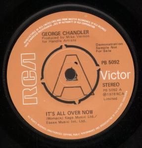 George Chandler - It's All Over Now - 7 Inch