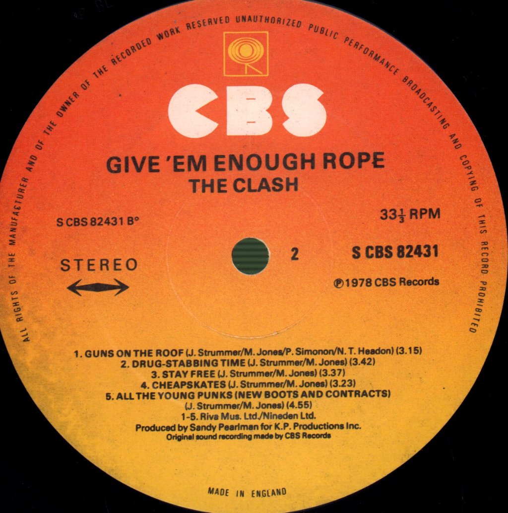 Clash - Give Em Enough Rope - Lp