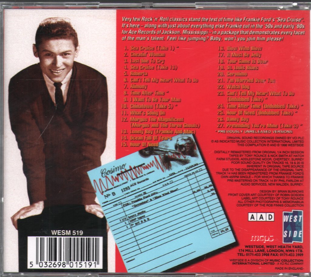 Frankie Ford - Ooh-wee Baby! : The Best Of - Cd