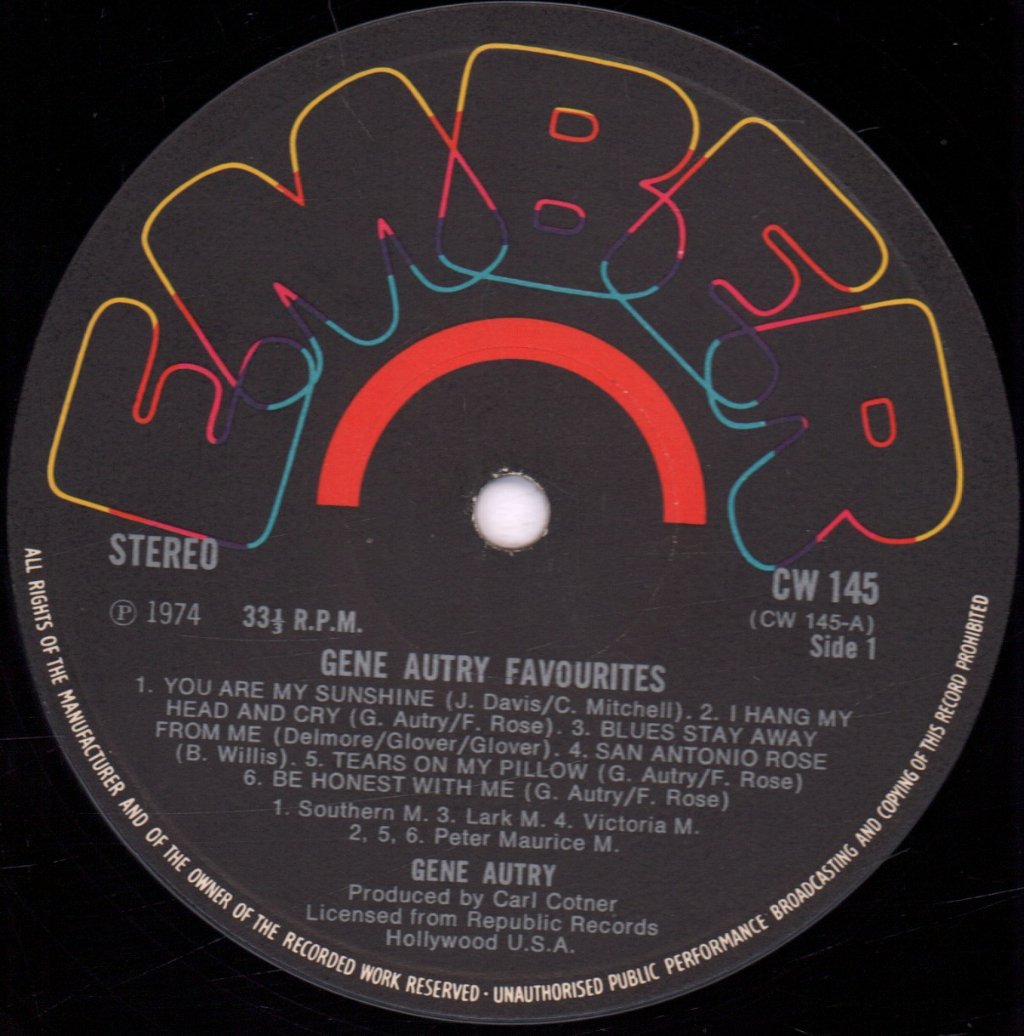 Gene Autry - Favourites - Lp