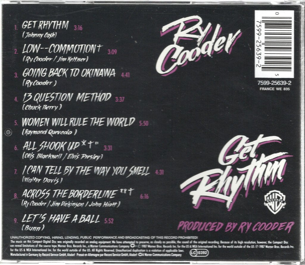Ry Cooder - Get Rhythm - Cd