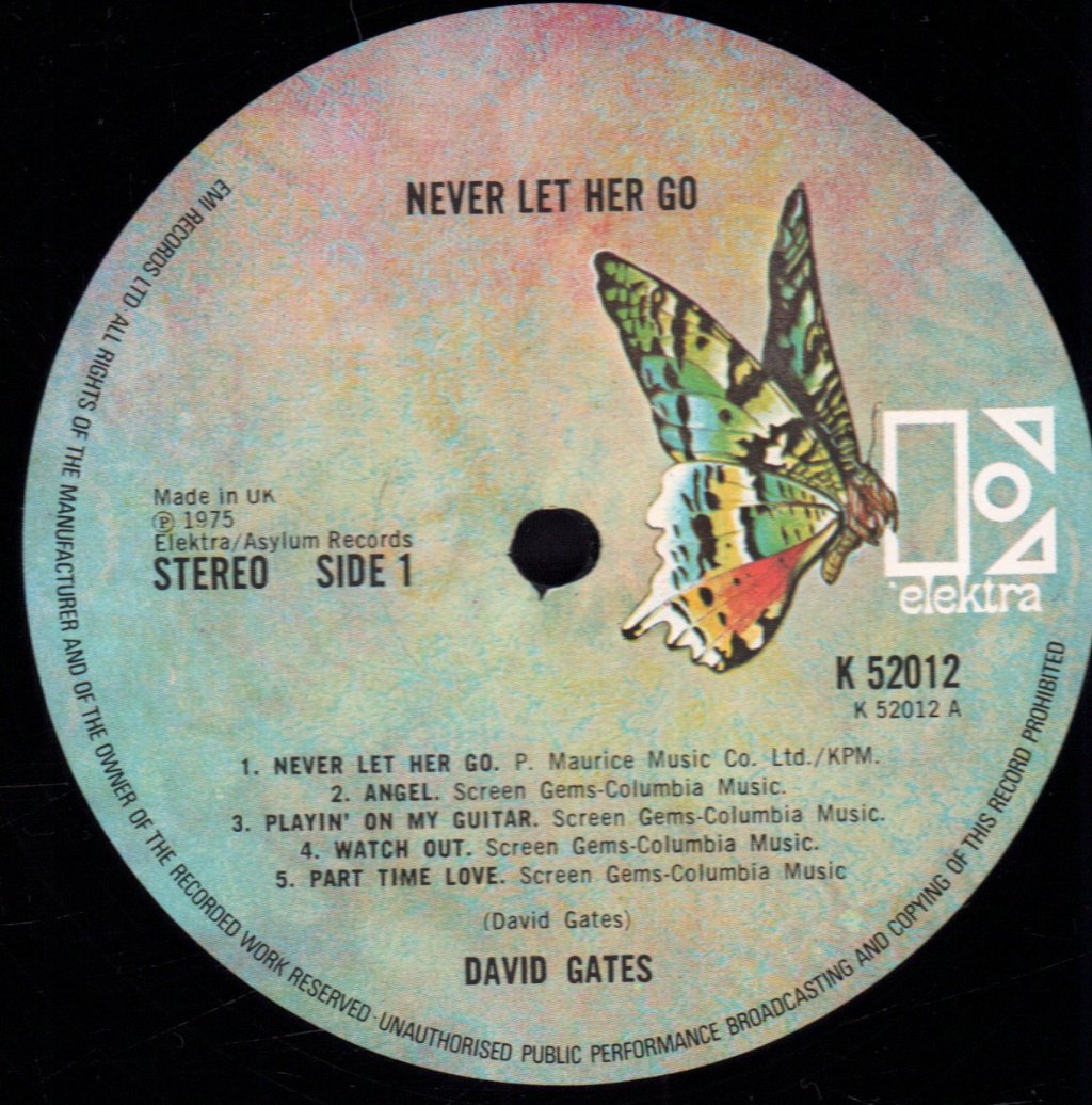 David Gates - Never Let Her Go - Lp
