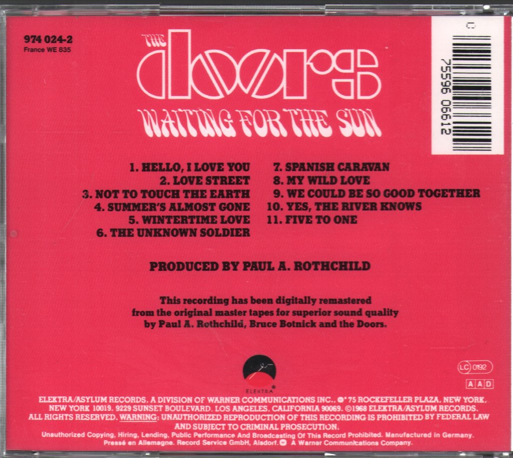 Doors - Waiting For The Sun - Cd