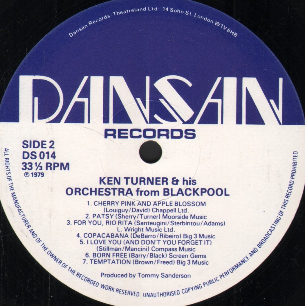 Ken Turner and his Orchestra - Ken Turner & His Orchestra From Blackpool - Lp