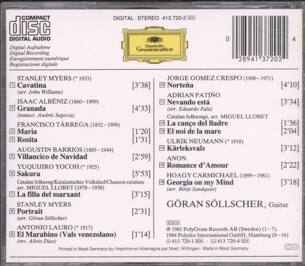 Göran Söllscher - Cavatina - Cd