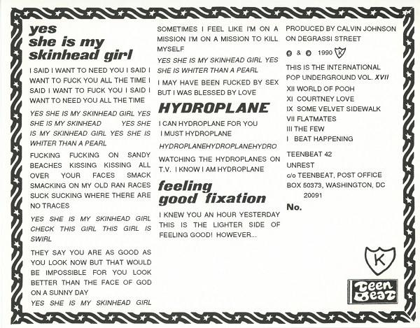 Unrest - Yes She Is My Skinhead Girl - 7 Inch