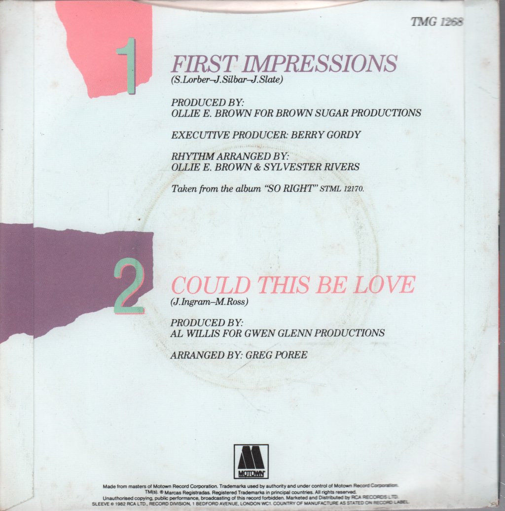 High Inergy - First Impressions - 7 Inch