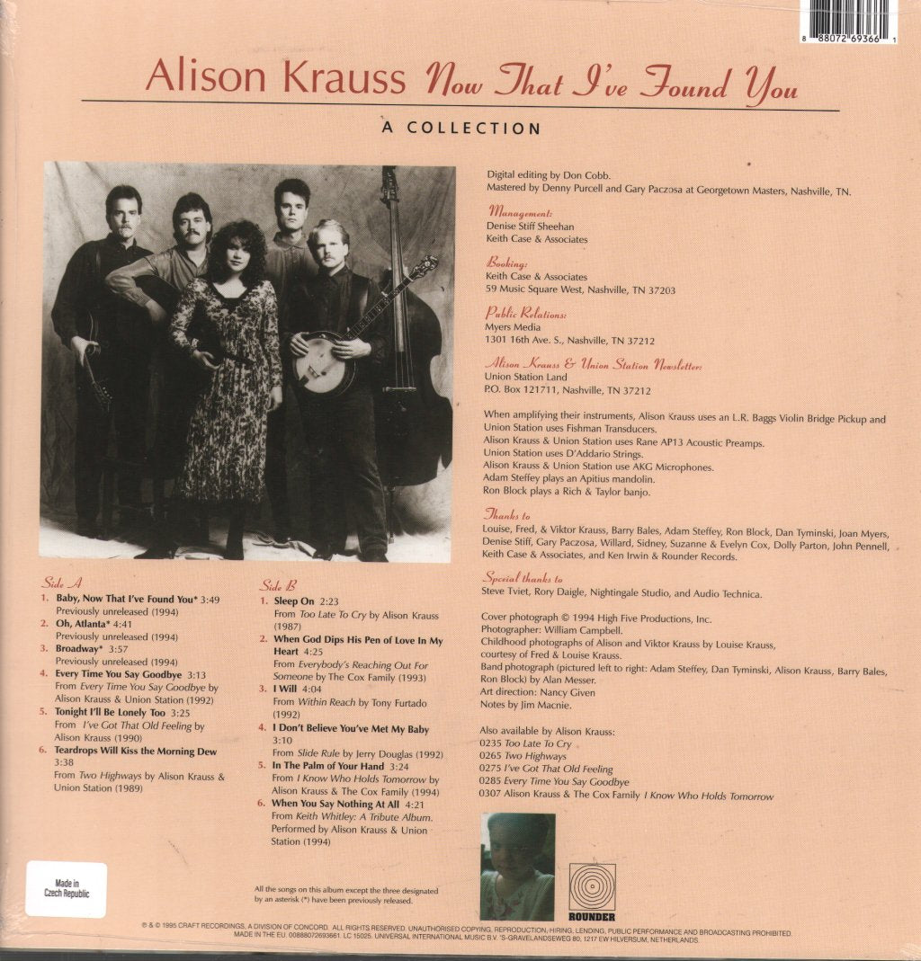 Alison Krauss - Now That I've Found You: A Collection - Lp