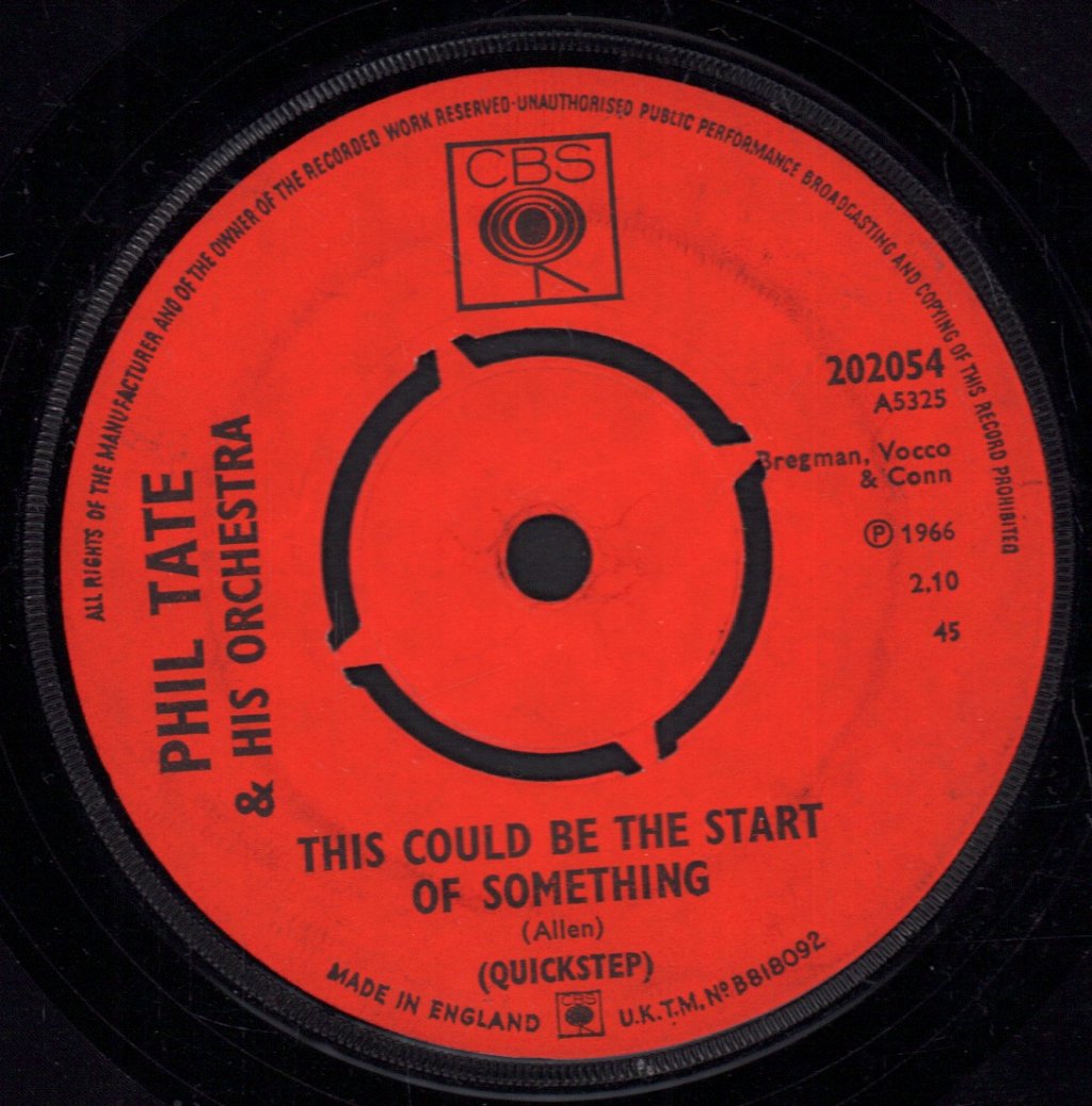 Phil Tate And His Orchestra - I'm Sitting On Top Of The World - 7 Inch