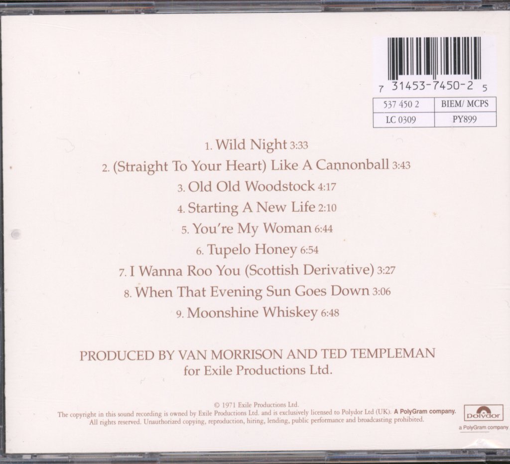 Van Morrison - Tupelo Honey - Cd