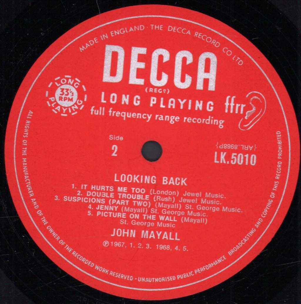 John Mayall - Looking Back - Lp