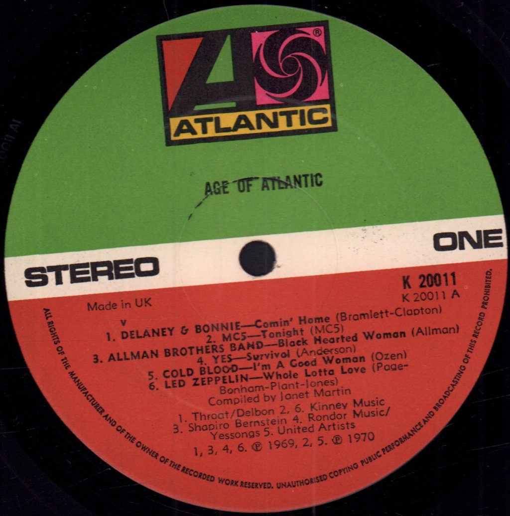 Various Artists - Age Of Atlantic - Lp